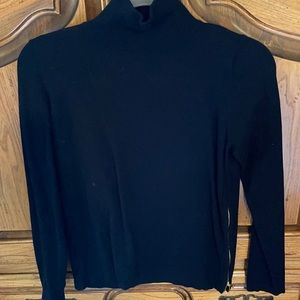 525 American Black turtle neck with side zip